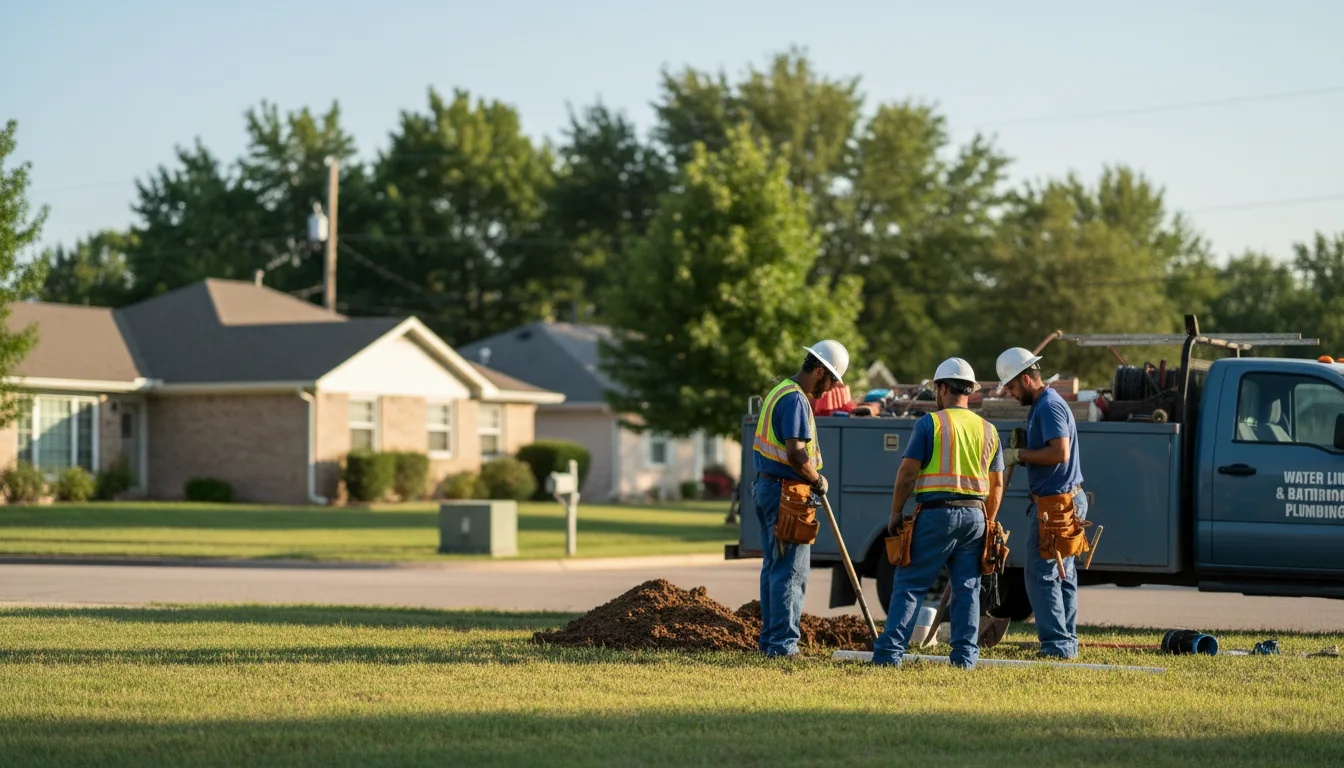 Residential water line and bathroom plumbing service in California, KY